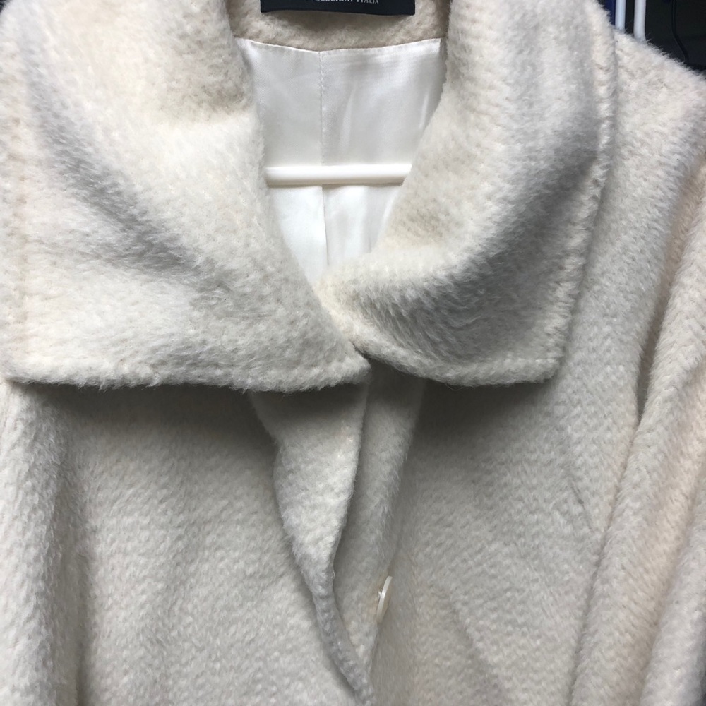 Cashmere creamy white winter coat